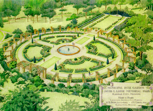 Municipal Rose Garden, Jacob L. Loose Memorial Park, Kansas City, Missouri